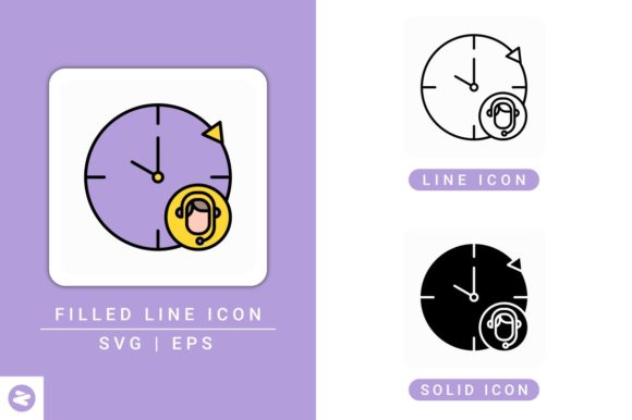 24 Hours Icons Set Review