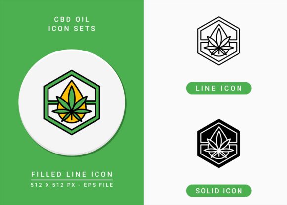 CBD Oil Icons Set Review