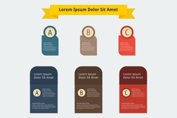 Drop Cap Infographic Banner with Ribbon: A Strong Graphic Design Asset for Marketers