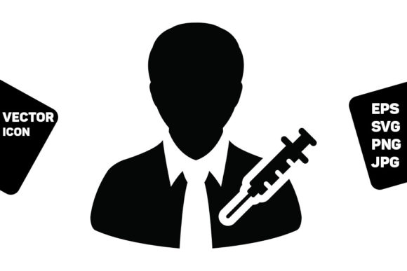 Immunization Icon Vector with Vaccine Graphics and Icons