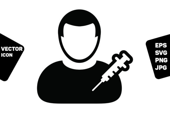 Injection Icon Vector Vaccine Syringe Graphics and Icons