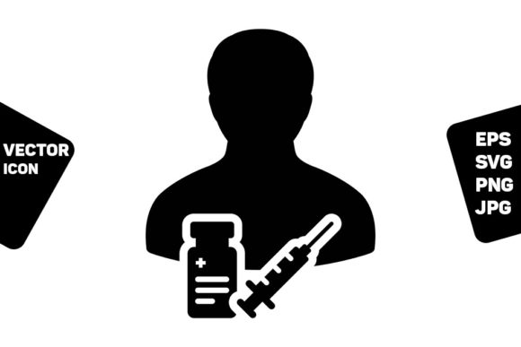 Medicine Icon Vector Vaccine Syringe Graphics and Icons
