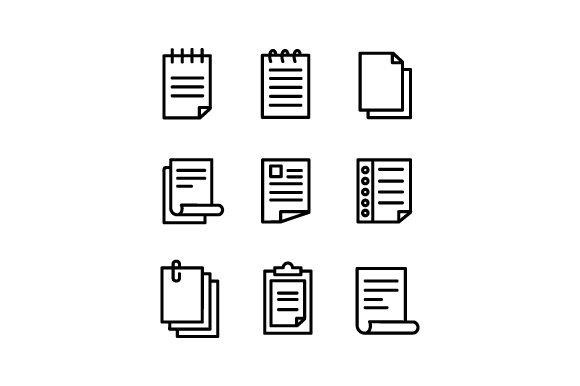 Pack of Stationery Line Thin Icons: Graphics and Icons for Digital Publishing