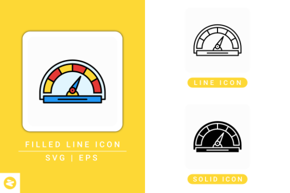 RPM Car Icons Set for Graphics and Icons