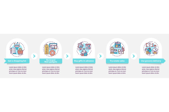 Smart Shopping Vector Infographic Graphics