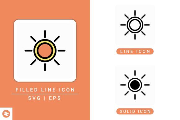 Sun Bright Icons Set: Graphics and Icons for Creative Design