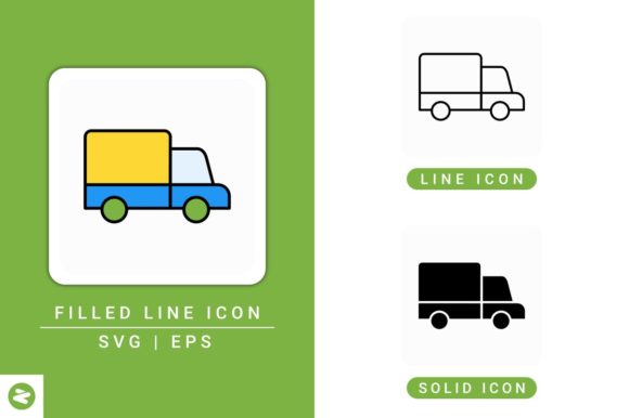 Truck Icons Set for Creative Crafters