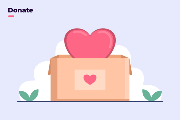 Volunteer Donation with Love: Graphics and Illustrations for Impact