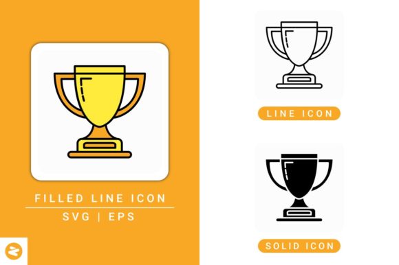 Winner Icons Set for Graphic Design